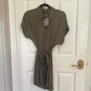 NWT Forever 21 Olive Green Shirt Dress